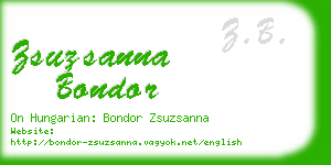 zsuzsanna bondor business card